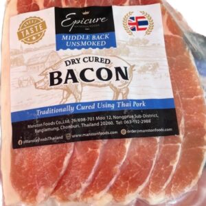 Manston Epicure Middle Back Dry Cured Unsmoked Bacon 250g