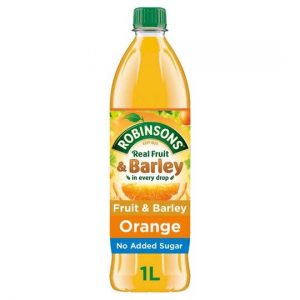 Robinsons Real Fruit & Barley Orange No Added Sugar 1L