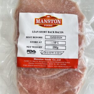 Manston Lean Short Unsmoked Back Bacon 250g