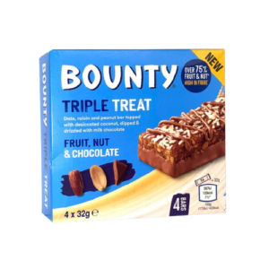 Bounty Triple Treat Fruit, Nut & Chocolate 32g x 4