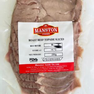 Manston Roast Beef Topside Sliced 250g