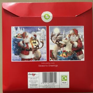 Christmas Cards - Outside Santa - Square - 5 x 2 Pack