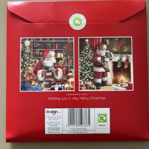 Christmas Cards - Traditional Santa - Square - 5 x 2 Pack