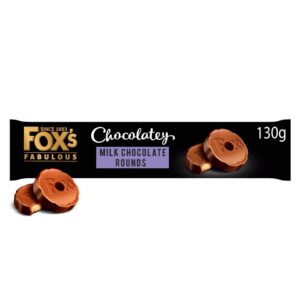Fox's Fabulous Chocolatey Milk Chocolate Rounds 130g (BBF 24/10/26)