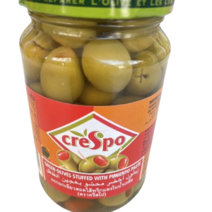 Crespo Green Olives Stuffed With Pimiento Paste 354g