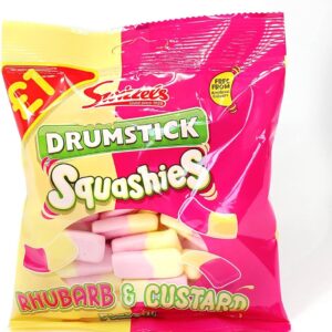 Swizzels Drumstick Rhubarb & Custard Flavour Squashies 120g