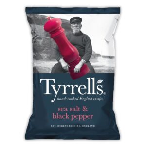 Tyrrell's Sea Salt & Black Pepper 150g (BBF 28/11/26)