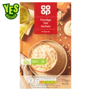 Co-op High Fibre Original Porridge Sachets 27g x 8